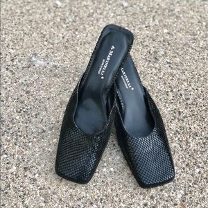 A. Marinelli: Black Mules, Size 8.5 -9.